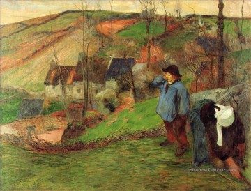 Paysage de Bretagne Paul Gauguin Peinture à l'huile